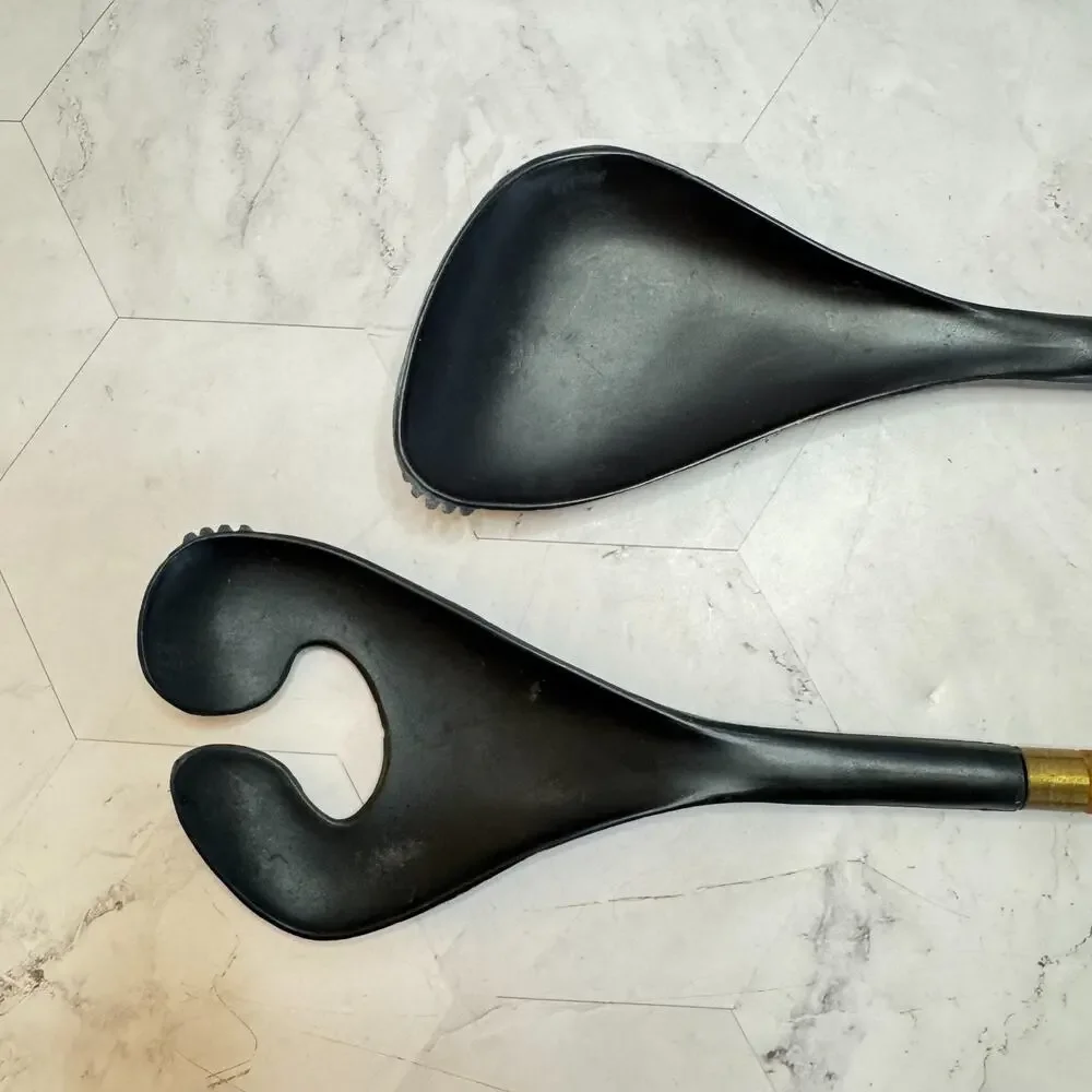 Vintage Helge Benzin Salad Servers Denmark Danish Designer 12